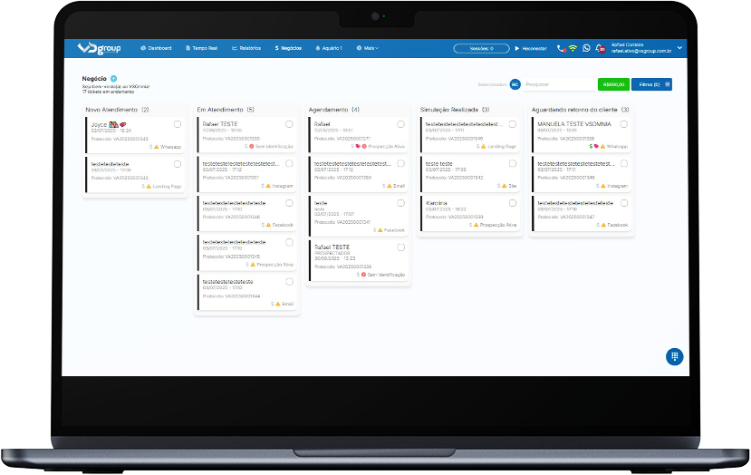 Centralize todo seu atendimento em uma única tela.